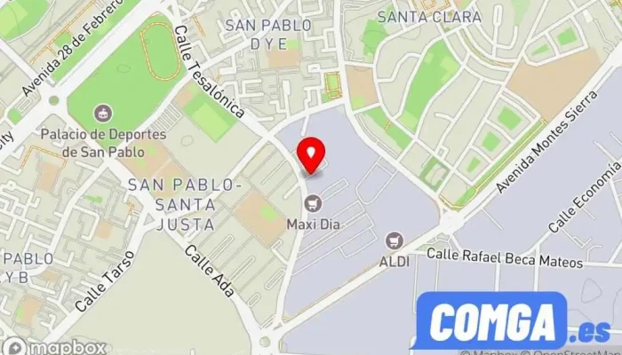 mapa de Abrefácil 24 Horas Cerrajero en Sevilla