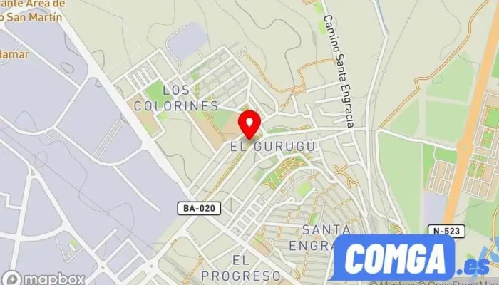 mapa de Agustín Alvés Zugasti Cerrajero en Badajoz