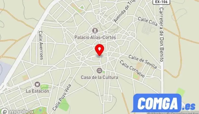 mapa de Agustín García Bonilla Cerrajero en Miajadas