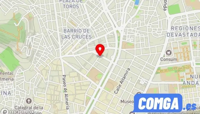mapa de ALCAZABA SEGURIDAD S.L. Cerrajero en Almería