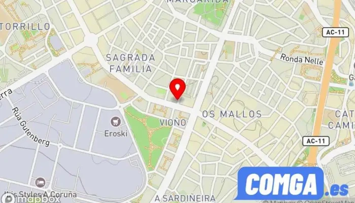 mapa de Almacén Roca Santiuste Cerrajero en A Coruña