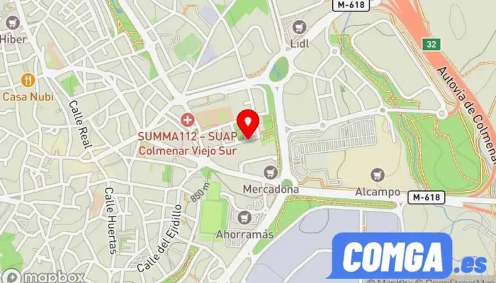 mapa de ALU ROS. Cerrajería, carpintería metálica y aluminio Carpintería metálica y de aluminio, Proveedor de toldos, Tienda de artículos de cristal, Cerrajero, Soldador, Servicio de instalación de ventanas en Colmenar Viejo