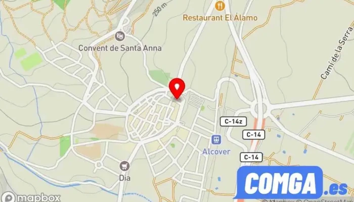 mapa de Aluminio y Cerrajería Marius Cerrajero en Alcover