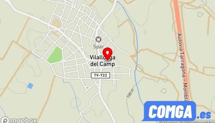 mapa de Antonio Figuereo Cordero Cerrajero en Vilallonga del Camp