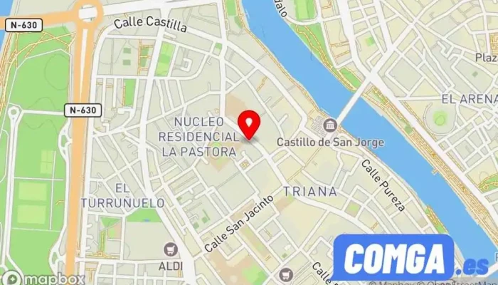 mapa de AUTOLLAVES SEVILLA Servicio de duplicación de llaves, Tienda de electrónica en Sevilla