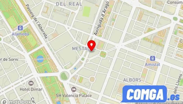 mapa de Avenida Aragón Cerrajero en Valencia