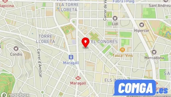 mapa de Catalunya Multiservicios  en Barcelona