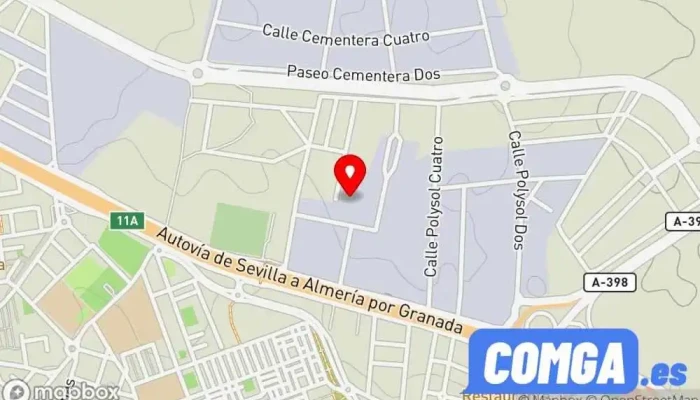mapa de Cays - Cerrojos Andaluces de Seguridad Cerrajero, Fábrica de puertas, Proveedor de puertas, Proveedor de puertas para garaje, Ferretería en Alcalá de Guadaíra