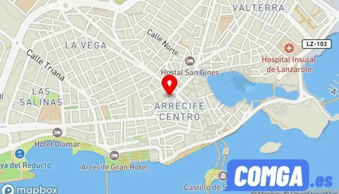 mapa de Centro Llave - Cerrajero - Duplicado de llaves Cerrajero en Arrecife