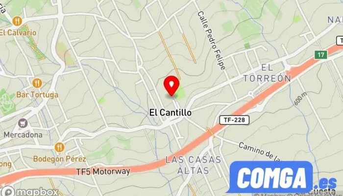 mapa de Cerracón, Cerrajería Tenerife, Acero Inoxidable Cerrajero, Empresa de hierros y aceros, Taller de metalurgia, Contratista de barandillas, Empresa de instalación de escaleras en Tacoronte