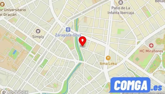 mapa de Cerrajera Moncasí Ferretería, Cerrajero, Tienda de cajas fuertes en Zaragoza