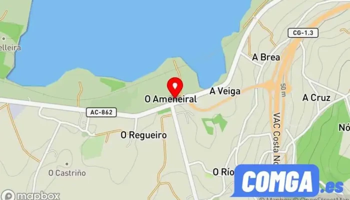 mapa de Cerrajeria Artistica Y Forja Cerrajero en Ortigueira