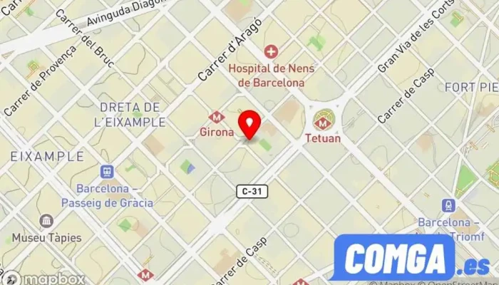 mapa de Cerrajeria Barcelona - Seguritek Copia de Llaves Cerrajero, Servei de serralleria d’urgències, Servicio de duplicación de llaves, Botiga de panys, Subministrament de panys en Barcelona