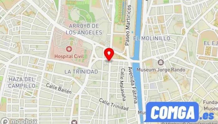 mapa de Cerrajeria David Montero Copia De Llaves Y Mandos Cerrajero en Málaga