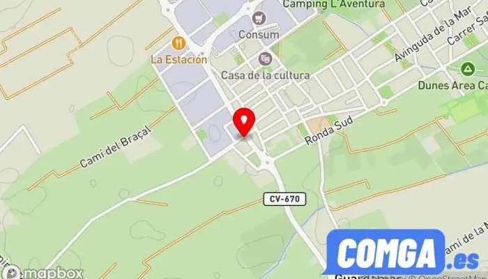 mapa de Cerrajeria Hoos. Sendra Morant Cerrajero en Daimús