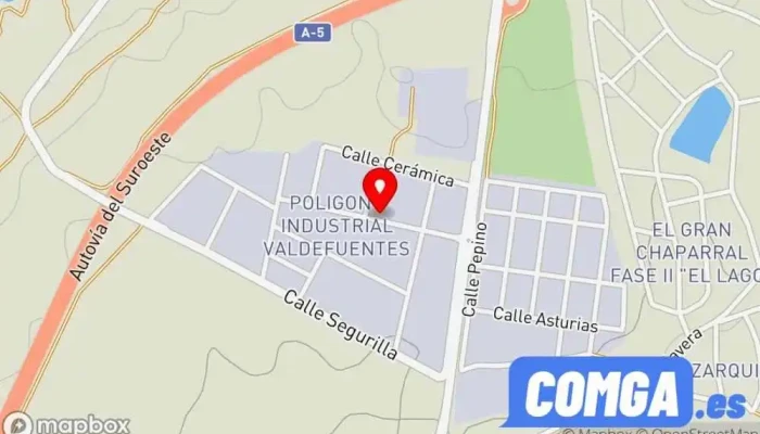 mapa de CERRAJERIA L. ARRIERO, S.L. Fábrica de puertas, Proveedor de puertas para garaje, Cerrajero, Carpintería metálica y de aluminio, Taller de instalación de puertas y ventanas en Pepino