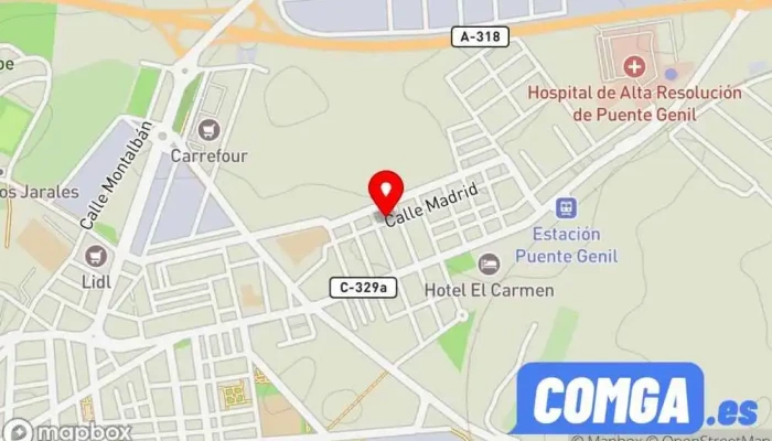 mapa de Cerrajeria Logroño Cerrajero, Carpintería metálica y de aluminio en Puente Genil