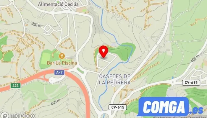 mapa de Cerrajeria Navalon Vaño SL Cerrajero, Tienda de artículos de cristal, Carpintería metálica y de aluminio en Albaida