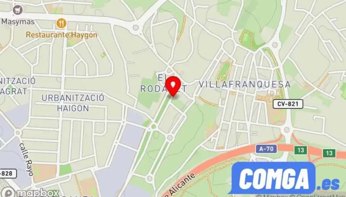 mapa de CERRAJERIA PELTIER Cerrajero, Proveedor de puertas en San Vicente del Raspeig