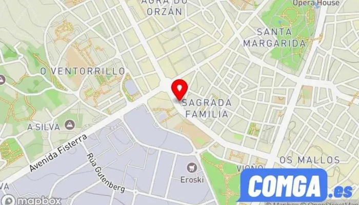 mapa de Cerrajeria Semper llaves y mandos Coruña Cerrajero, Servicio de duplicación de llaves en A Coruña