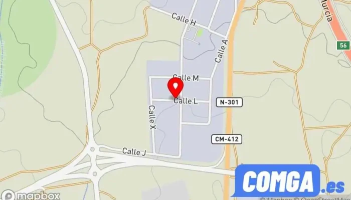 mapa de Cerrajeria y Forja Jicar S.L. Carpintería metálica y de aluminio, Cerrajero en Hellín