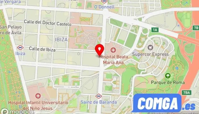 mapa de Cerrajeria Yagüe - Centro Mul-T-Lock y Kaba Cerrajero, Servicio de duplicación de llaves, Tienda de cajas fuertes en Madrid