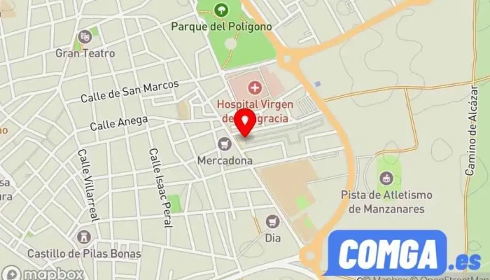 mapa de Cerrajero 24 Horas J. Ruiz - Aragón Cerrajero en Manzanares