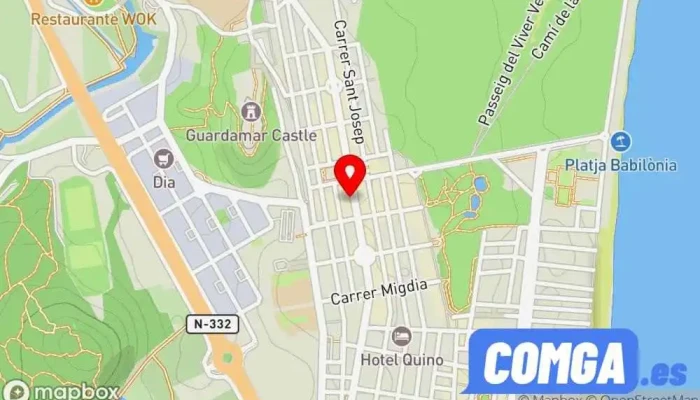 mapa de CERRAJERO 24H FERRETERIA CENTRO Cerrajero en Guardamar del Segura