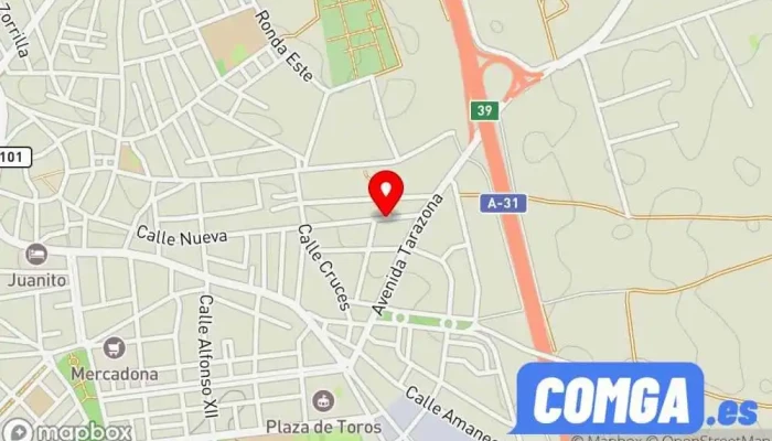 mapa de CERRAJERO 24h - Jesus Charco. La Roda, Albacete Cerrajero, Carpintería en La Roda