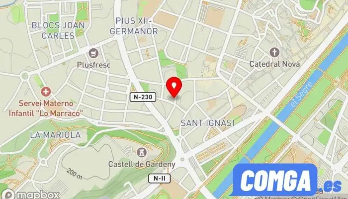 mapa de CERRAJERO 24hrs-La Fábrica-SERRALLER 24horas Servei de serralleria d’urgències, Servicio de duplicación de llaves, Cerrajero en Lleida