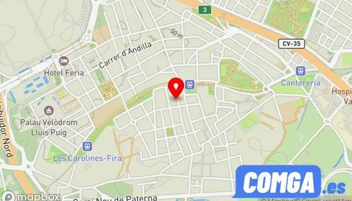 mapa de Cerrajero Benimámet Cerrajero en Valencia