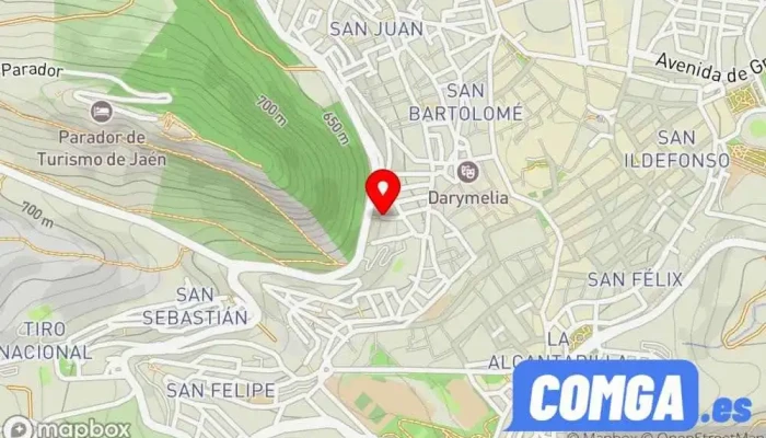 mapa de Cerrajero Cristóbal Cerrajero, Contratista general en Jaén
