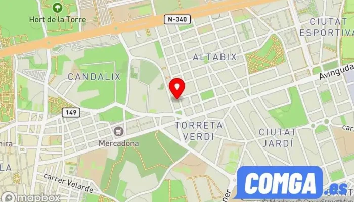 mapa de Cerrajero Elchefix Cerrajero en Elche