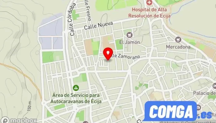 mapa de Cerrajero en Écija 24 horas. Cerrajero en Écija