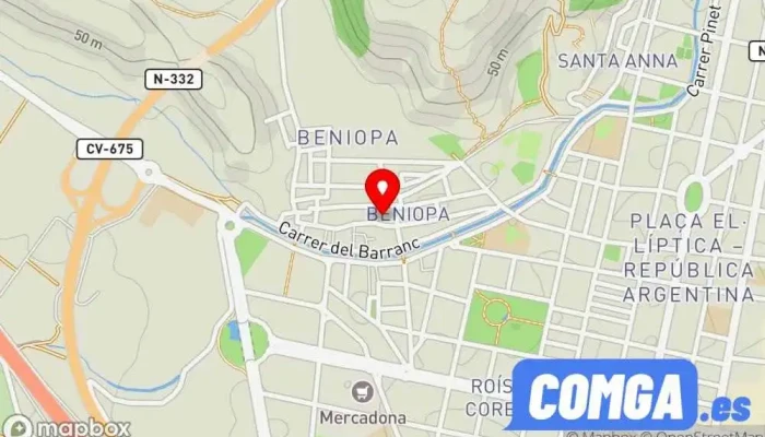 mapa de Cerrajero express Gandía Cerrajero en Gandia