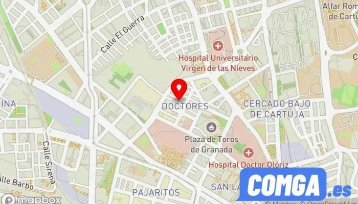 mapa de Cerrajero Granada MASTERKEY Cerrajero en Granada