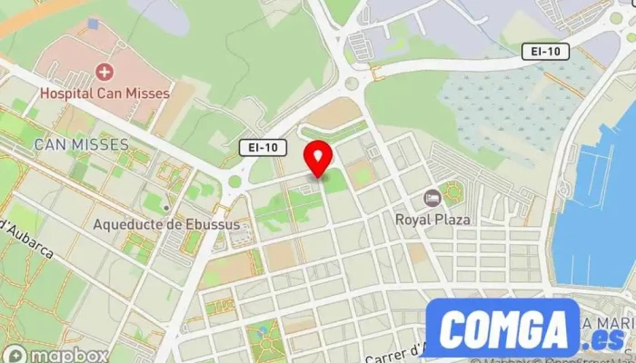 mapa de Cerrajero Ibiza 24H - Cerrajería Zurita Cerrajero en Ibiza