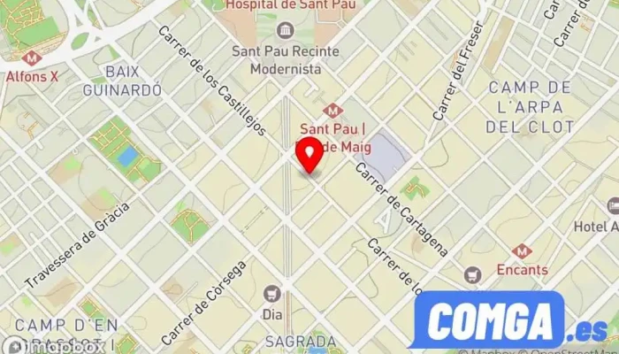 mapa de Cerrajero Sagrada Familia Cerrajero en Barcelona