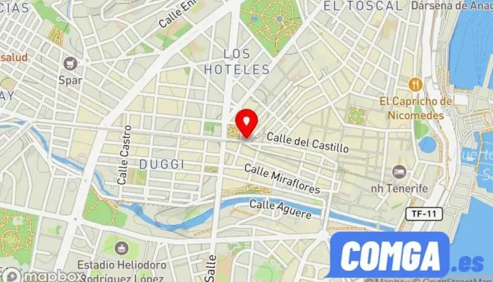 mapa de Cerrajero Urgente 24 horas en Tenerife - Abrir y Listo 24h Cerrajero en Santa Cruz de Tenerife