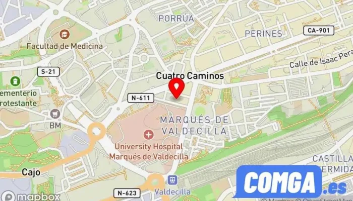 mapa de Cerrajero Urgente 24 Horas Santander - Cerrajería La Exprés Servicio de duplicación de llaves, Cerrajero, Taller de instalación de puertas y ventanas en Santander