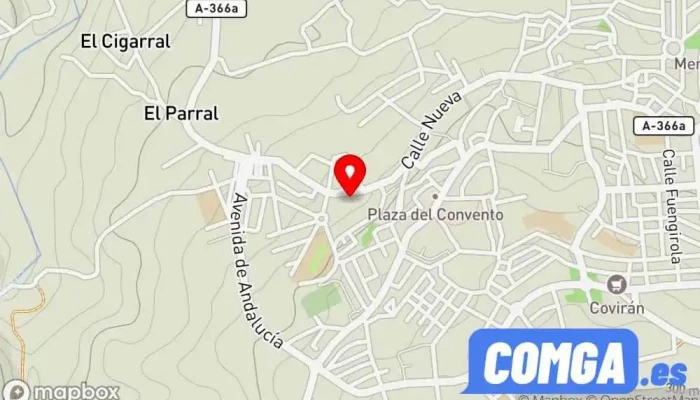 mapa de Cerrajero Urgente Cristóbal Zea Cerrajero en Alhaurín el Grande