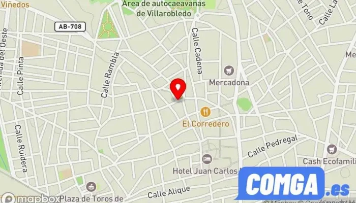 mapa de Cerrajero Vicente Frías - 24h - Comercial Frías Cerrajero, Tienda de electrónica en Villarrobledo