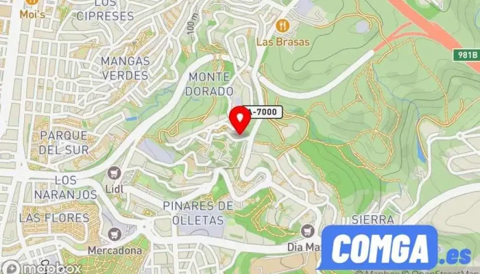 mapa de Cerrajero Y Persianas Cerrajero en Málaga