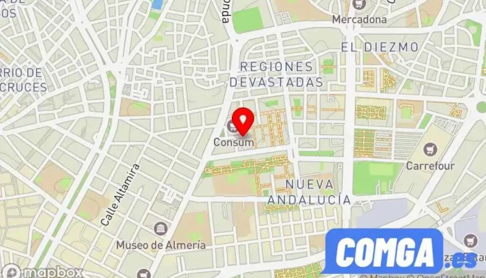 mapa de Cerrajeros 24h DYASEGUR Cerrajero en Almería