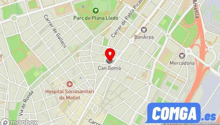 mapa de Cerrajeros Amunt Cerrajero en Mollet del Vallès