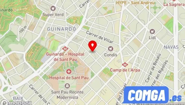 mapa de Cerrajeros Barcelona Barnaclau Cerrajero en Barcelona