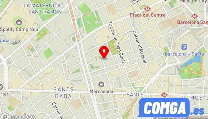 mapa de Cerrajeros Barcelona Sants Cerrajero, Instalación de persianas en Barcelona