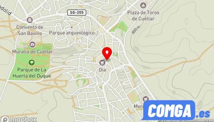 mapa de Cerrajeros Cuéllar Cerrajero en Cuéllar