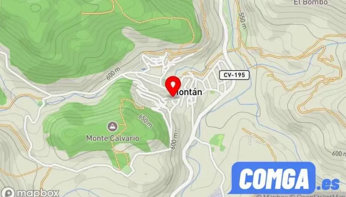 mapa de Cerrajeros de Montán Cerrajero en Montán