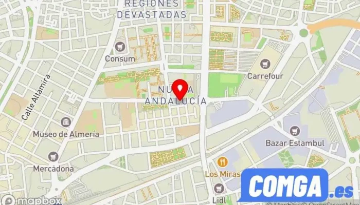 mapa de CERRAJEROS S.O.S ALMERIA Cerrajero en Almería